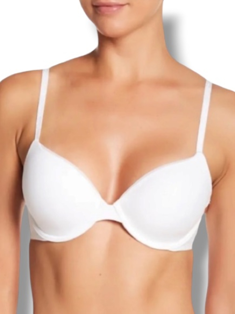 Calvin Klein Convertible Strap Lightly Lined Demi Women’s White Bra 36D Lingerie